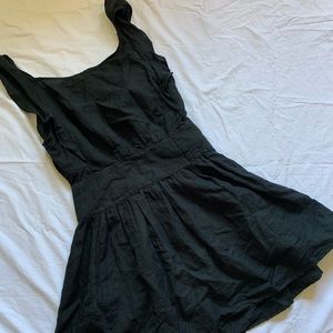 NWT Free People Erin Black Ruffled Mini Dress